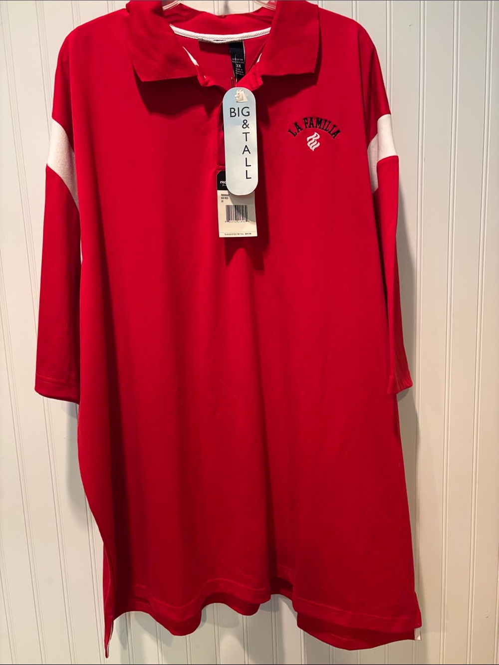 NWT Rocawear La Familia Red Polo- Red with White Accents Size 3X